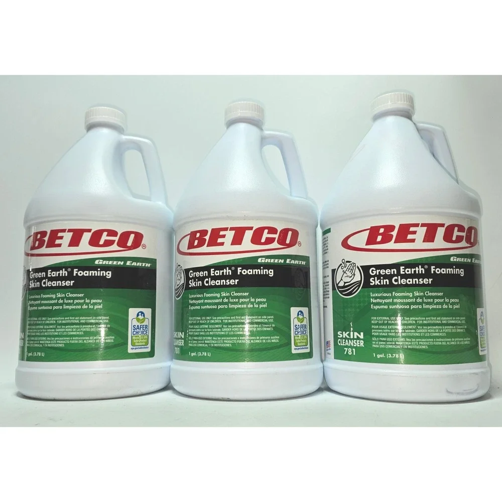 3 Pack Betco Green Earth Foaming Skin Cleanser 781 1 Gallon Hand Soap Bulk